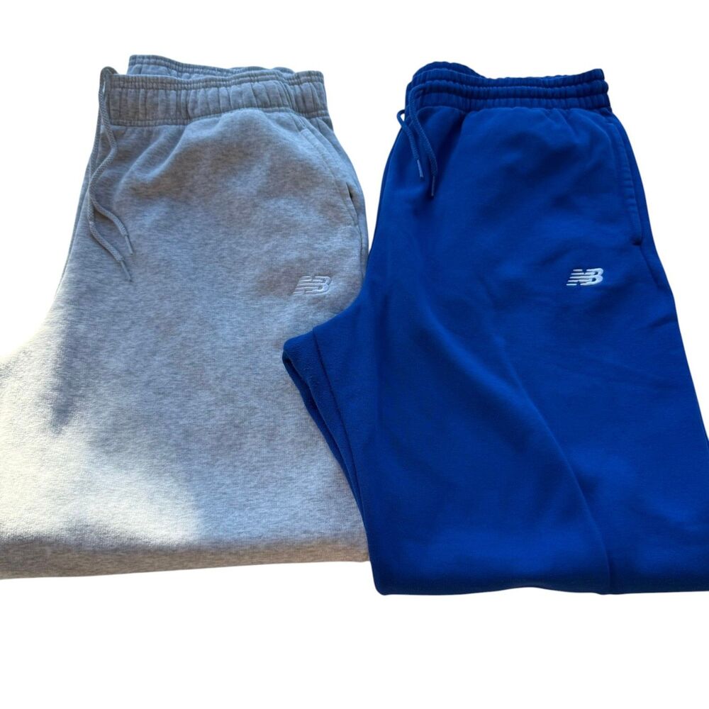 New Balance Jogger Sweatpants Lot of 2 Men's XL Gray Blue Athletic Fleece Pants